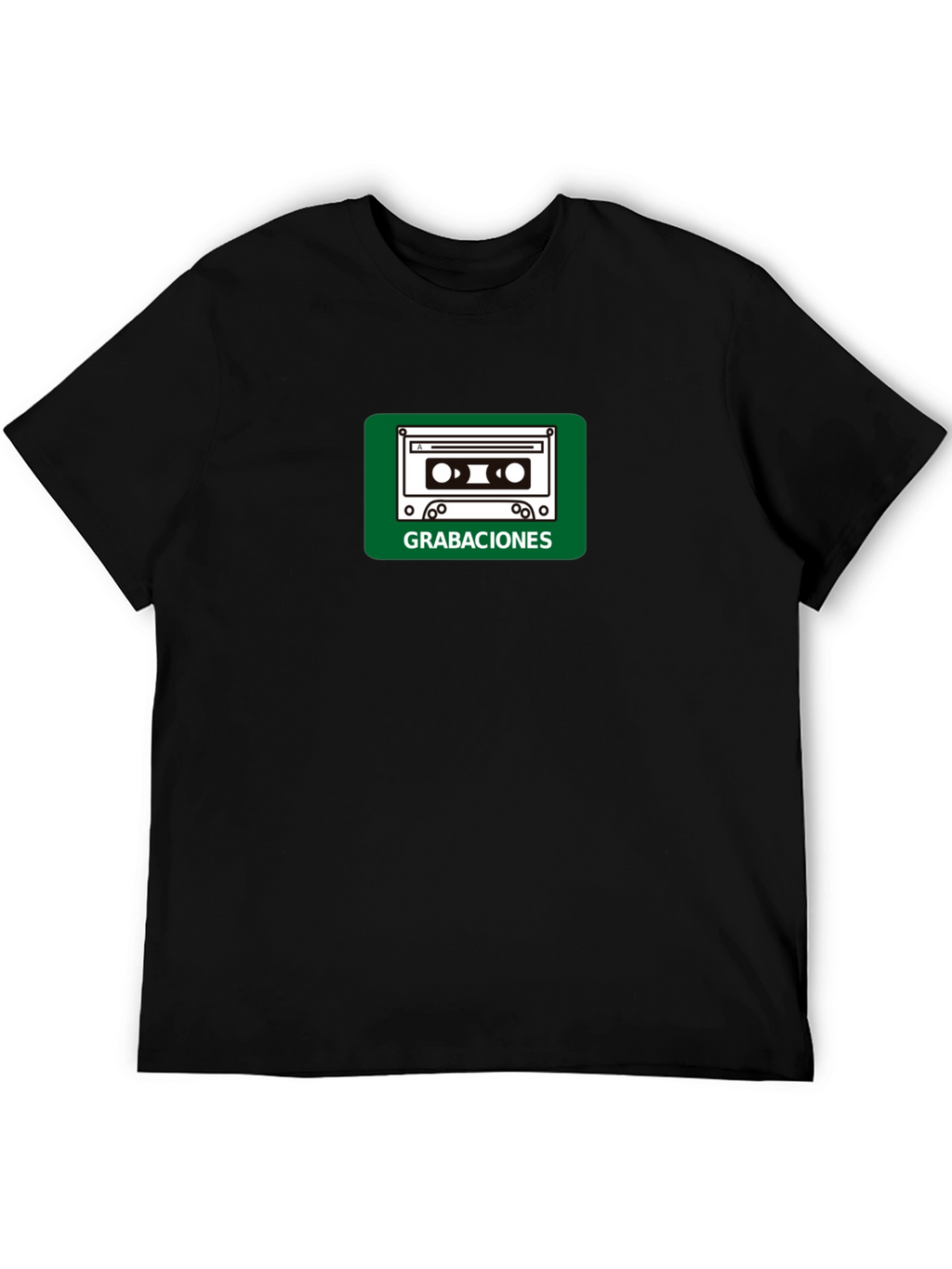 Retro Cassette Tape Graphic T-Shirt - Black