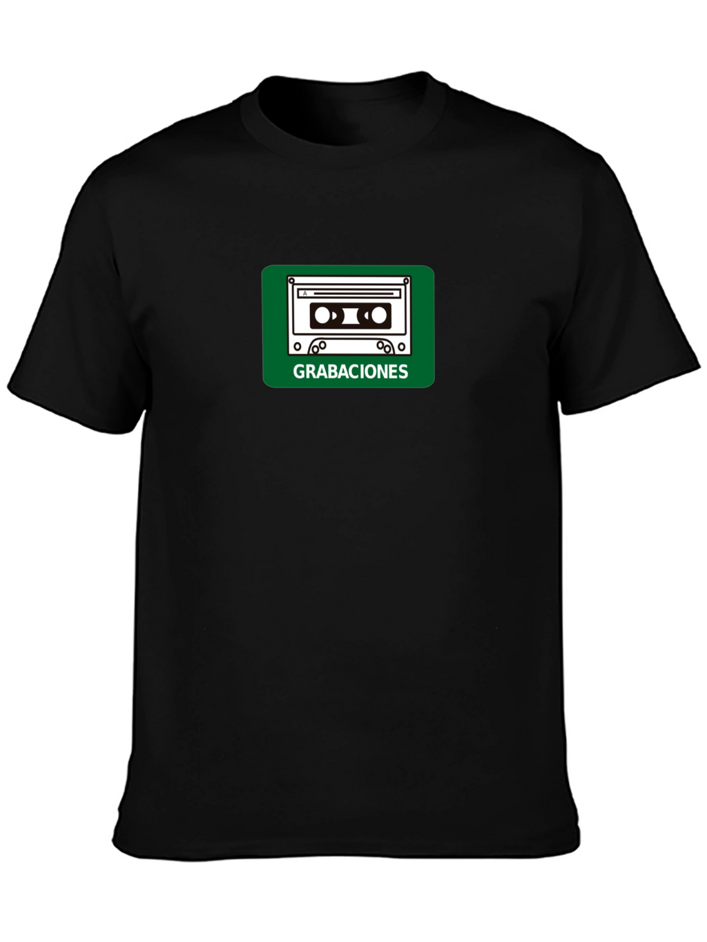 Retro Cassette Tape Graphic T-Shirt - Black