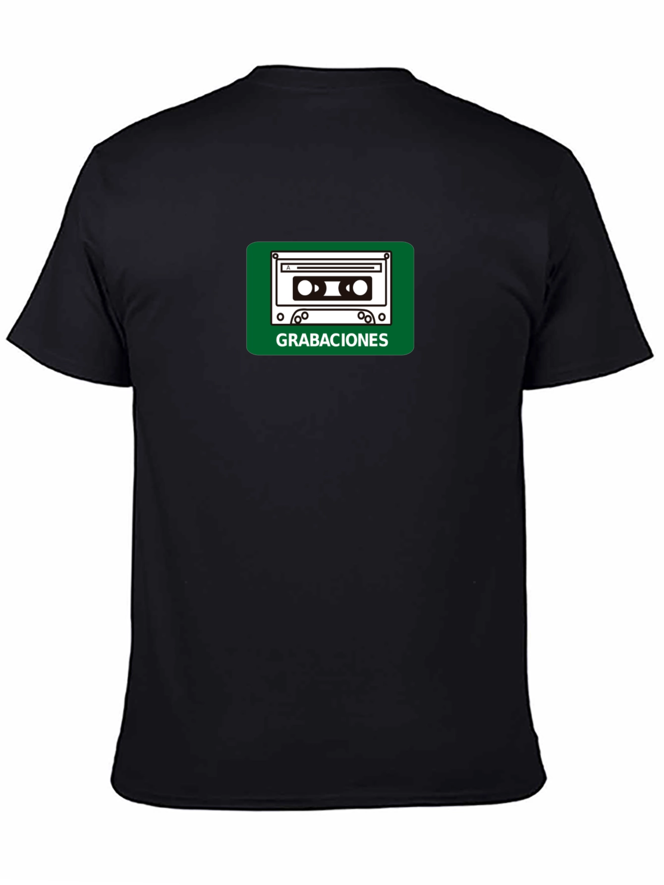 Retro Cassette Tape Graphic T-Shirt - Black