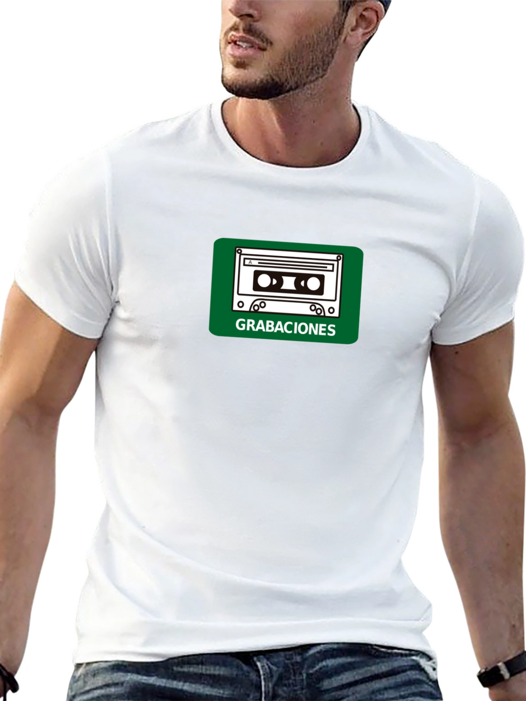 Retro Cassette Tape Graphic T-Shirt - Black
