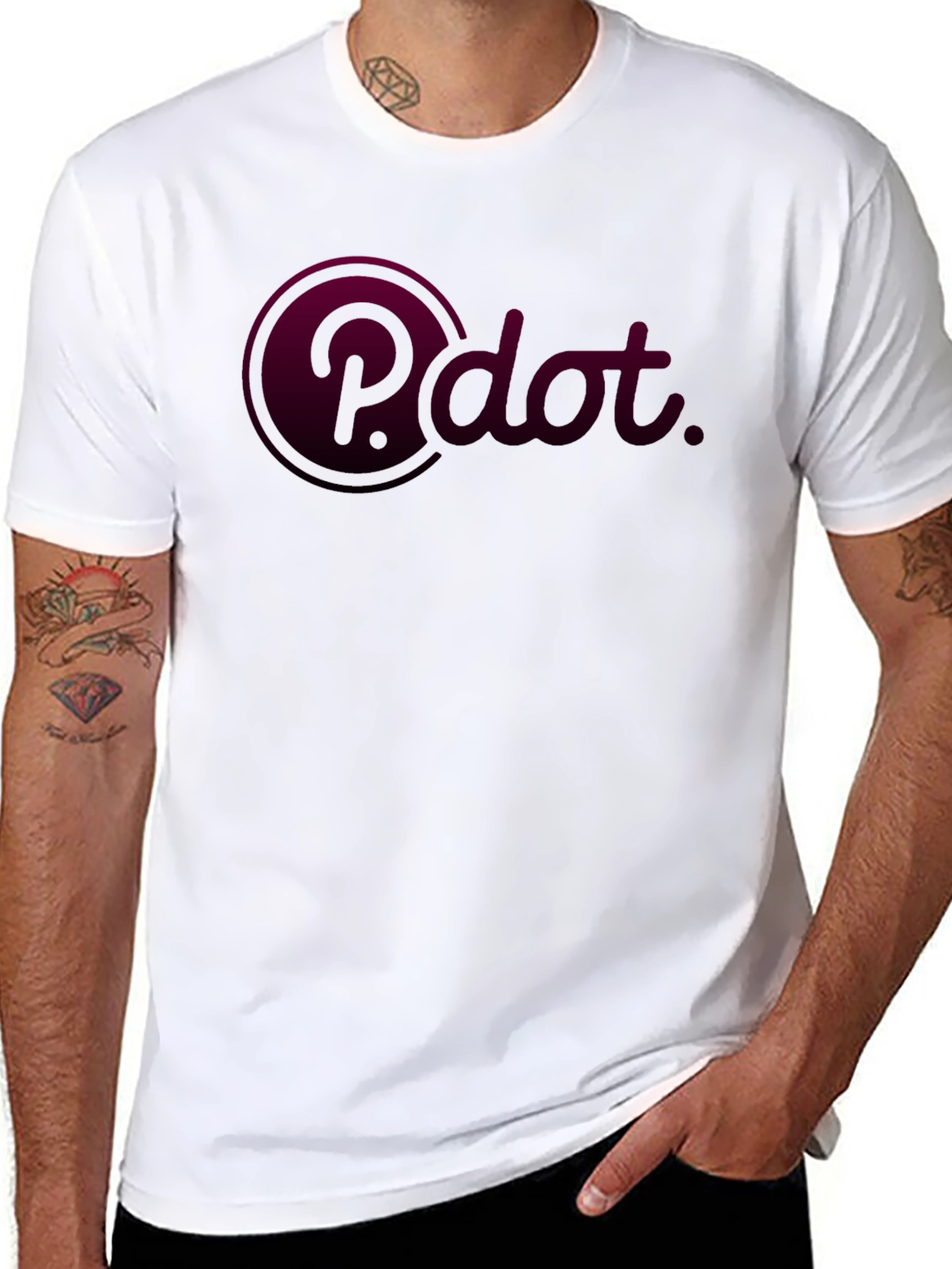 P.dot Black T-Shirt - Modern Design