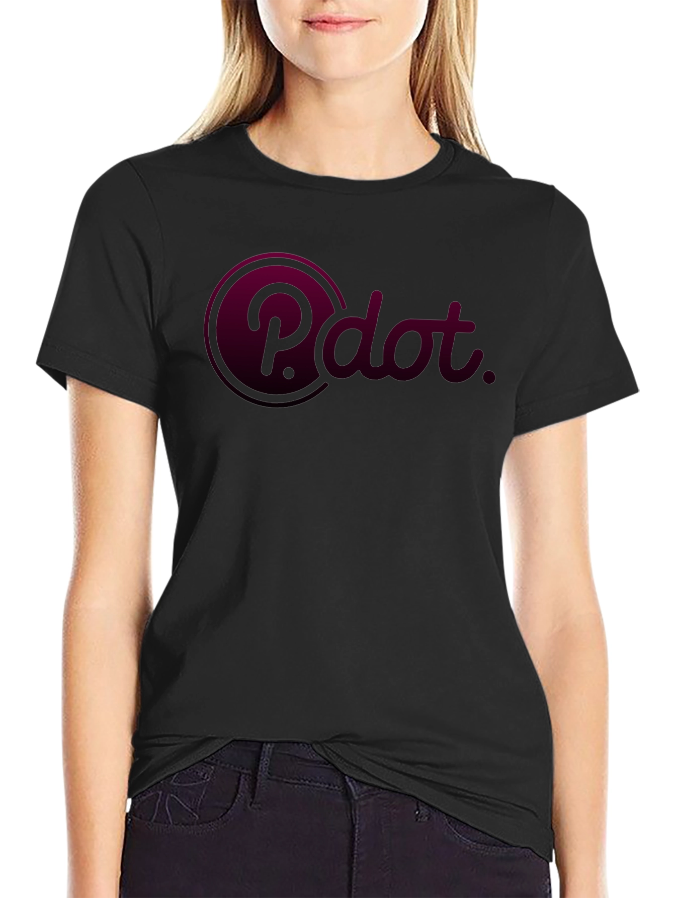 P.dot Black T-Shirt - Modern Design