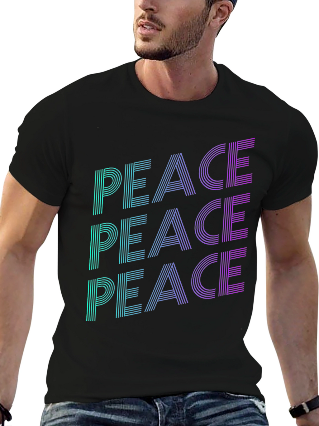 Peace Gradient Graphic T-Shirt