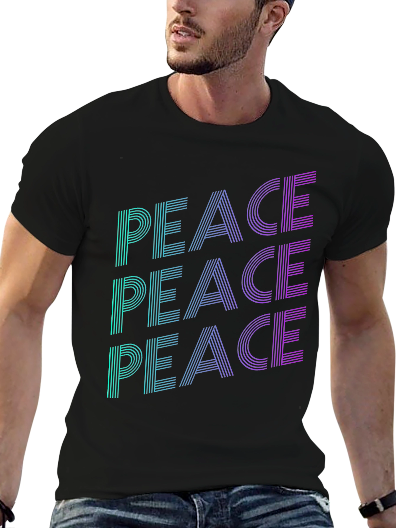 Peace Gradient Graphic T-Shirt
