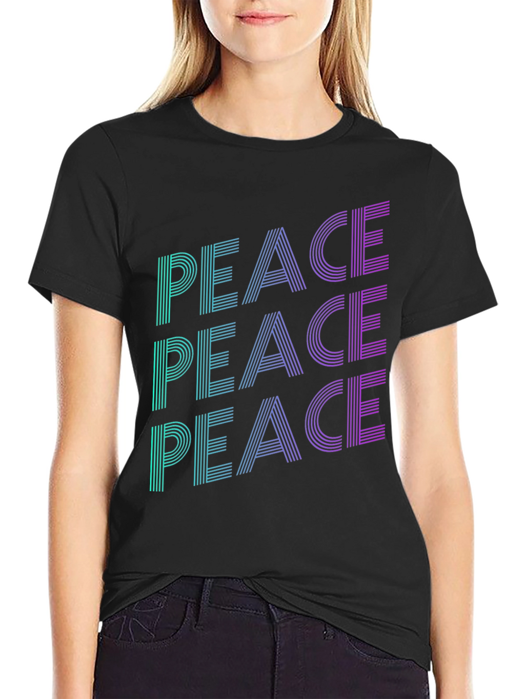Peace Gradient Graphic T-Shirt