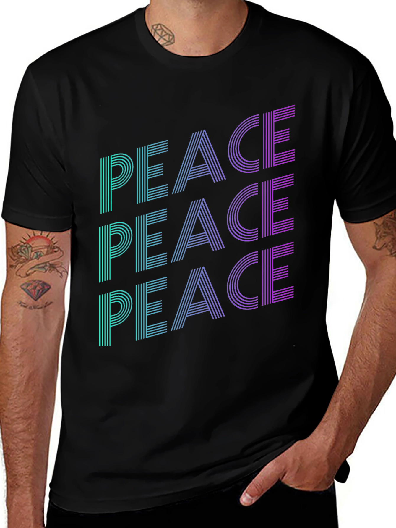 Peace Gradient Graphic T-Shirt