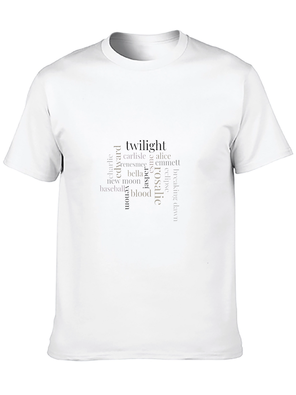 Twilight Saga Word Art Black T-Shirt