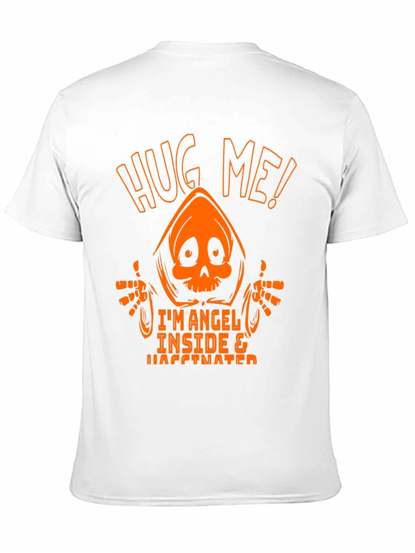 Hug Me! Im Angel Inside & Vaccinated Graphic Tee