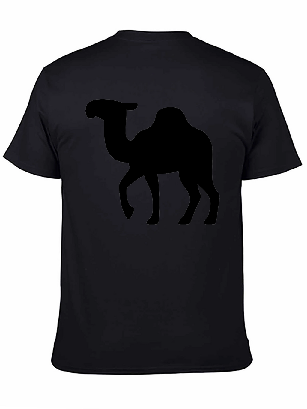 Camel Silhouette Graphic Tee - Black Cotton Shirt