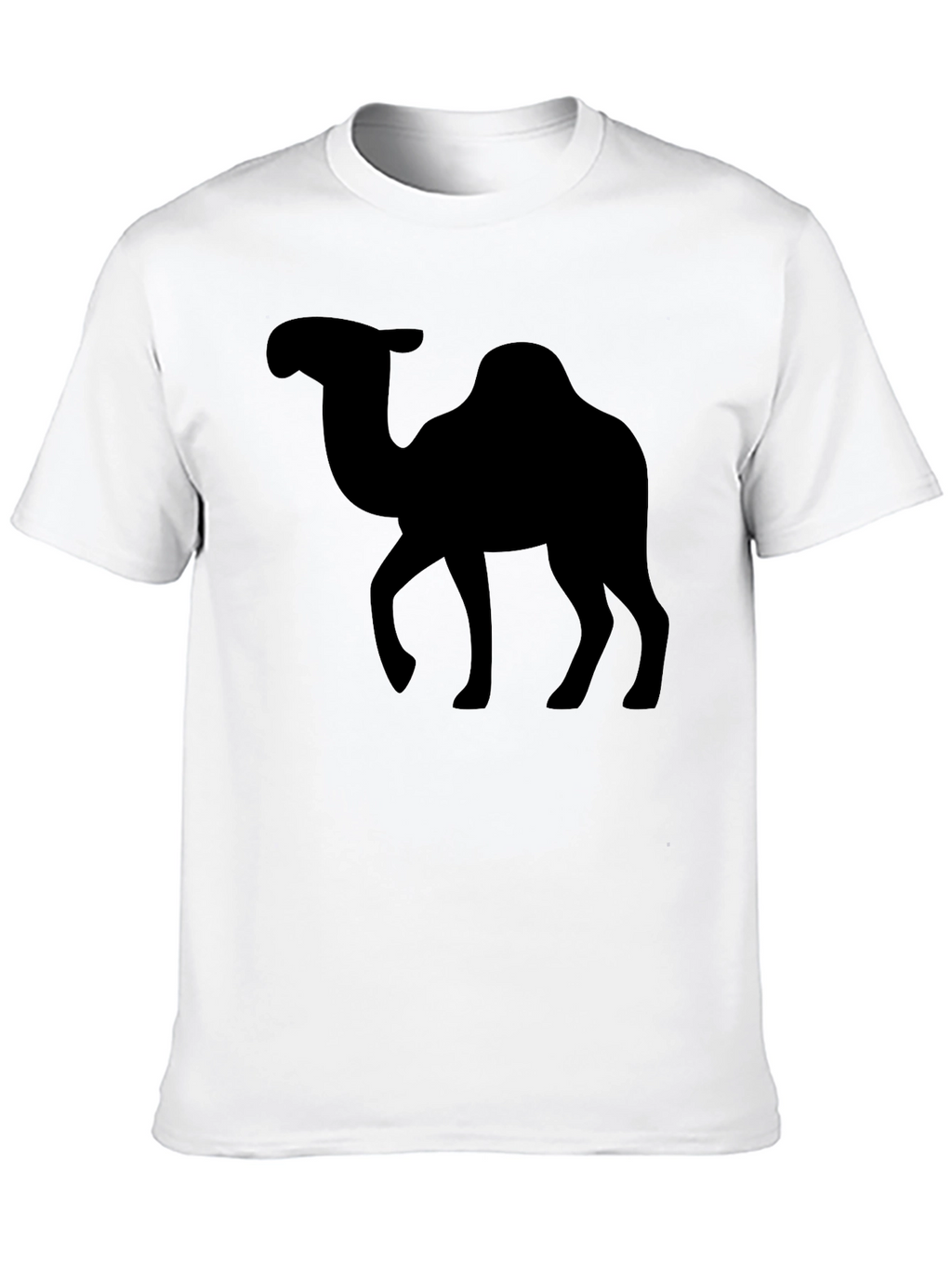 Camel Silhouette Graphic Tee - Black Cotton Shirt