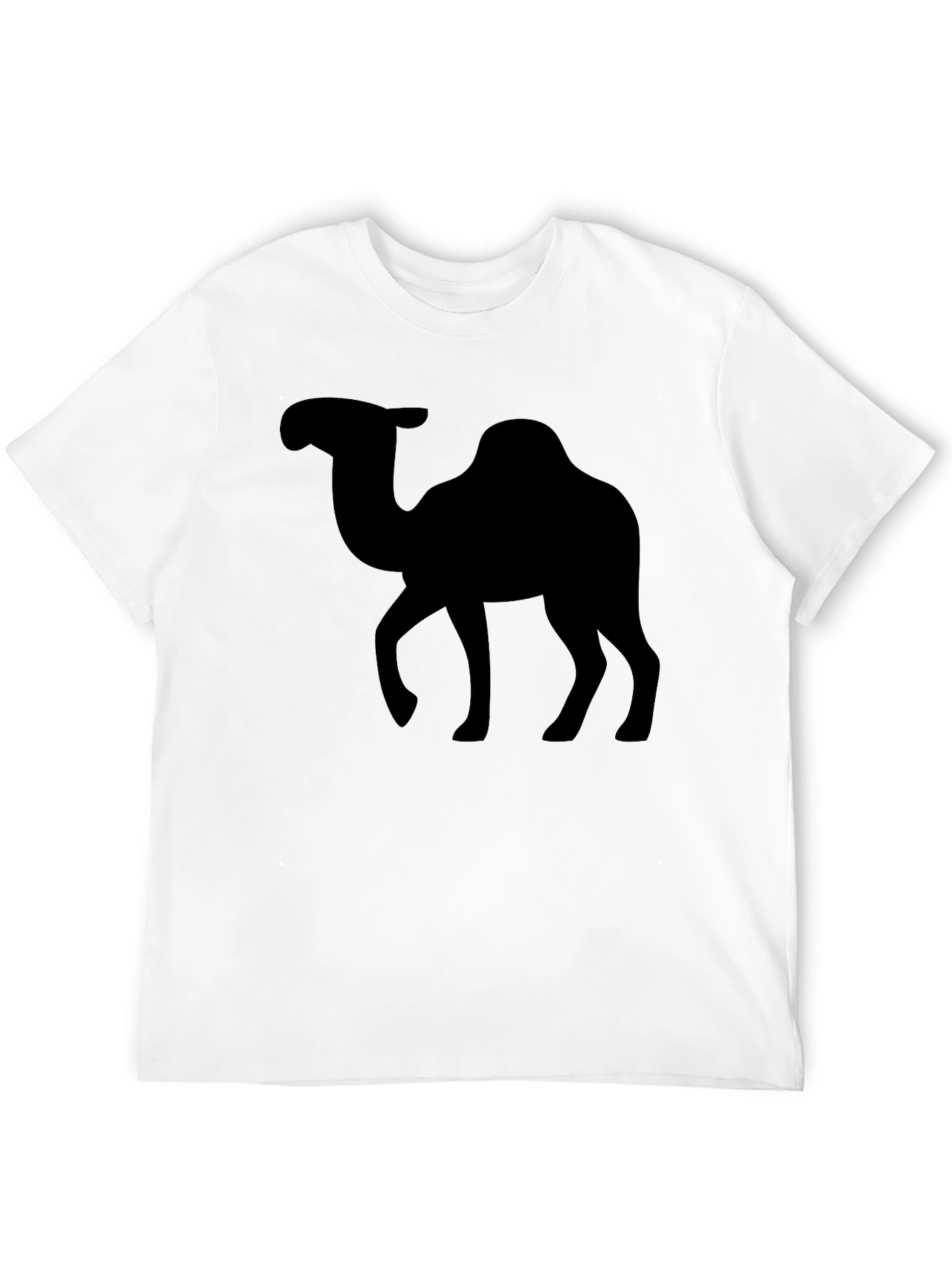 Camel Silhouette Graphic Tee - Black Cotton Shirt