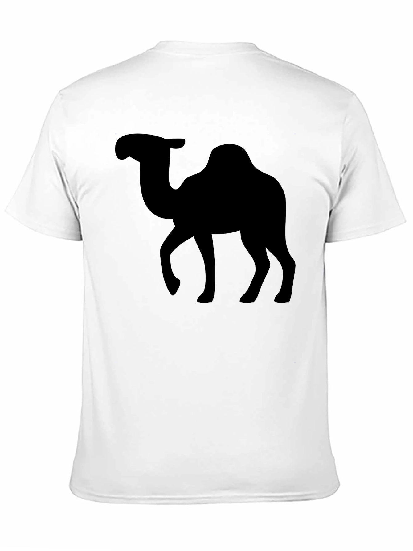 Camel Silhouette Graphic Tee - Black Cotton Shirt