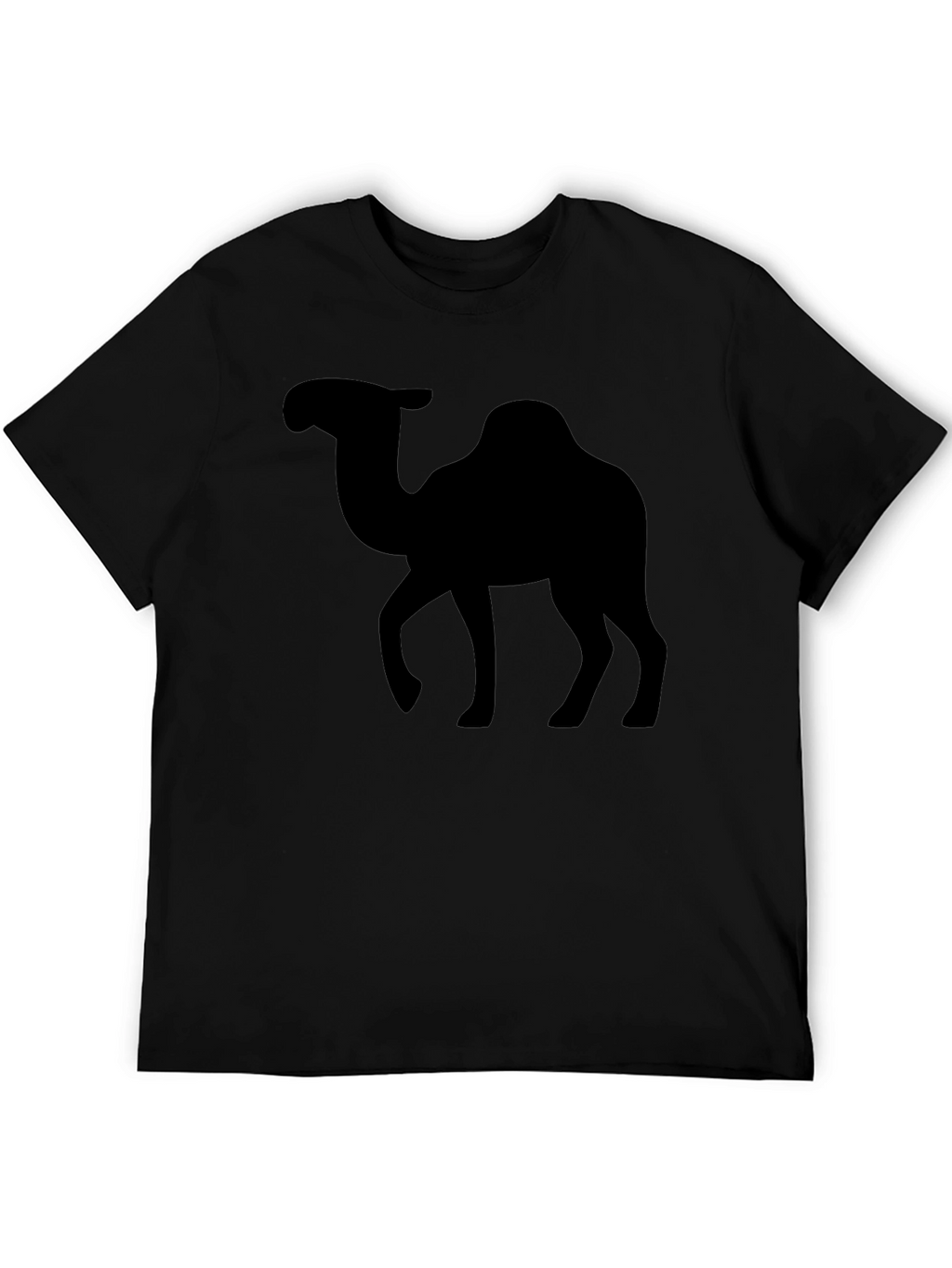 Camel Silhouette Graphic Tee - Black Cotton Shirt