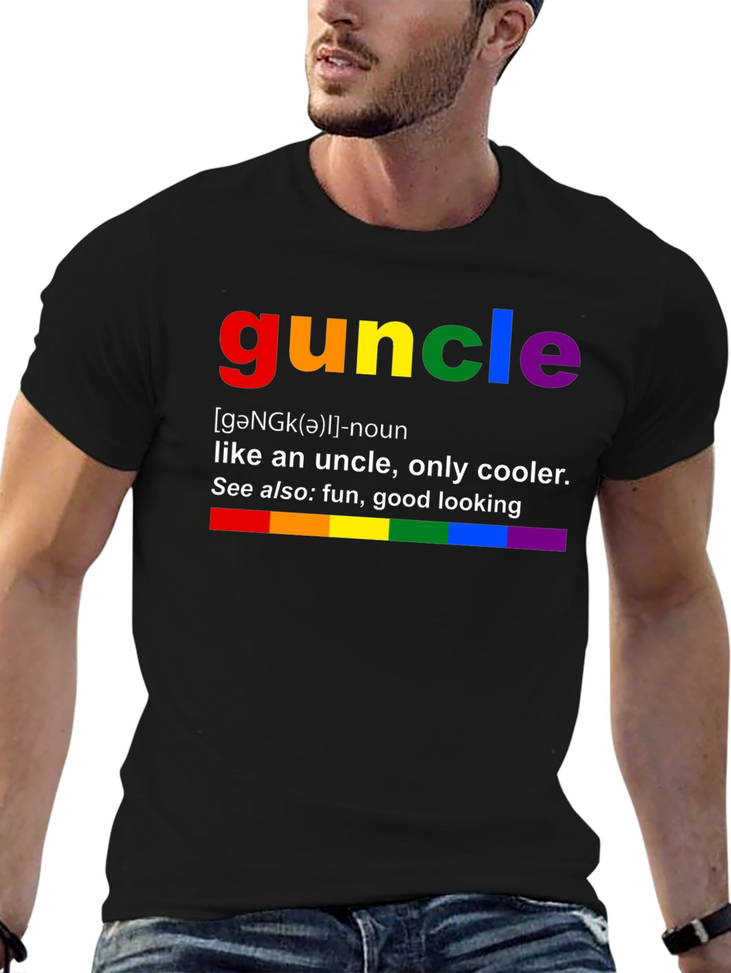 Guncle Rainbow Definition T-Shirt
