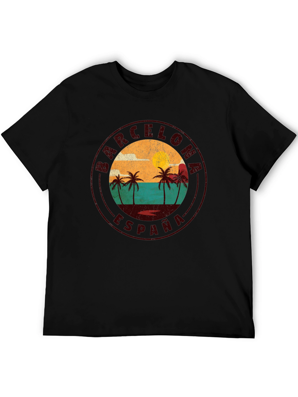 Barcelona España Graphic T-Shirt - Retro Beach Design