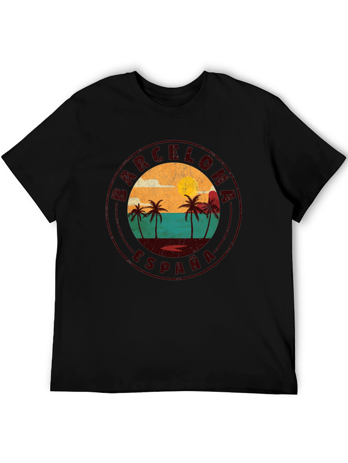 Barcelona España Graphic T-Shirt - Retro Beach Design