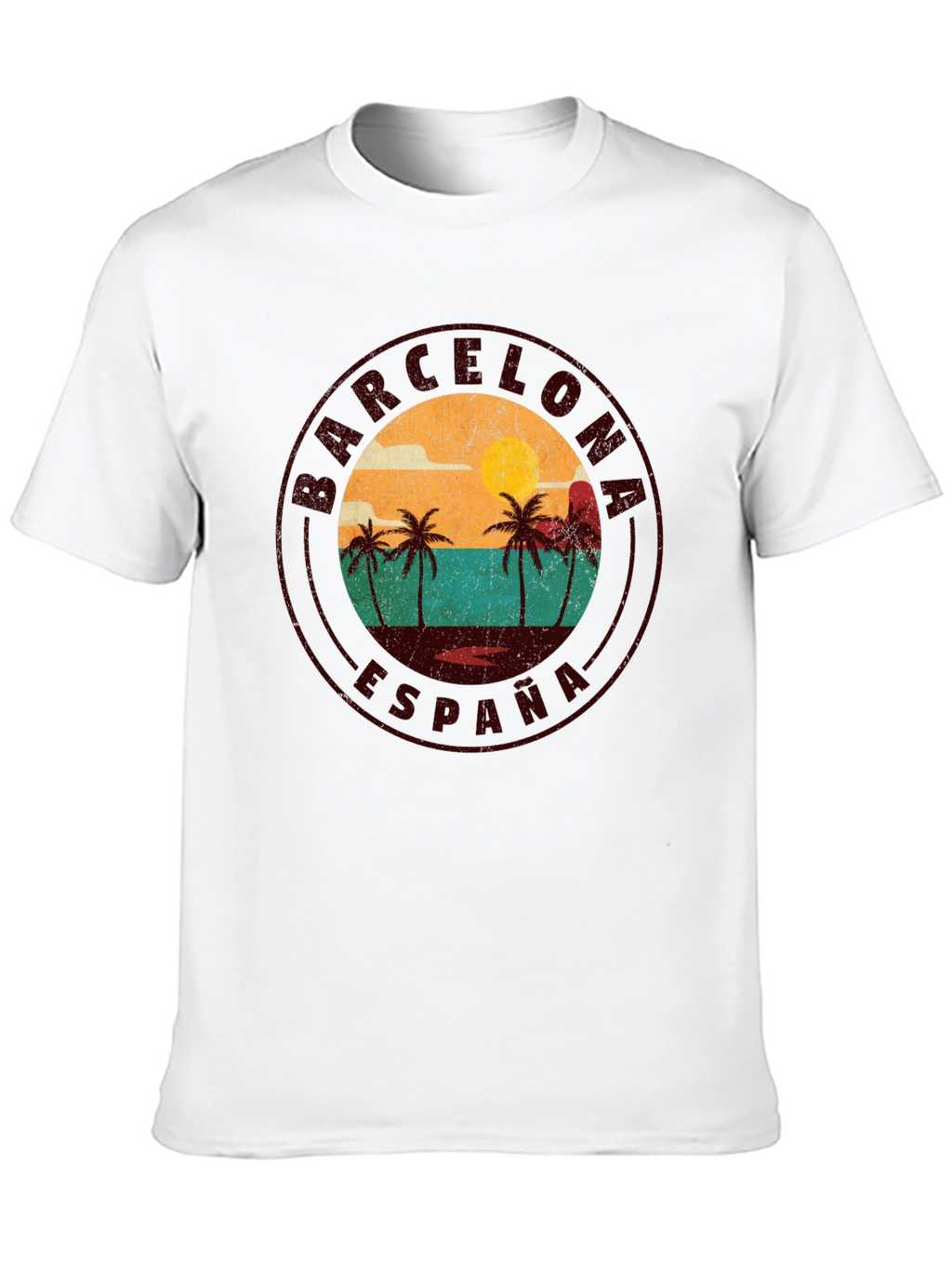 Barcelona España Graphic T-Shirt - Retro Beach Design