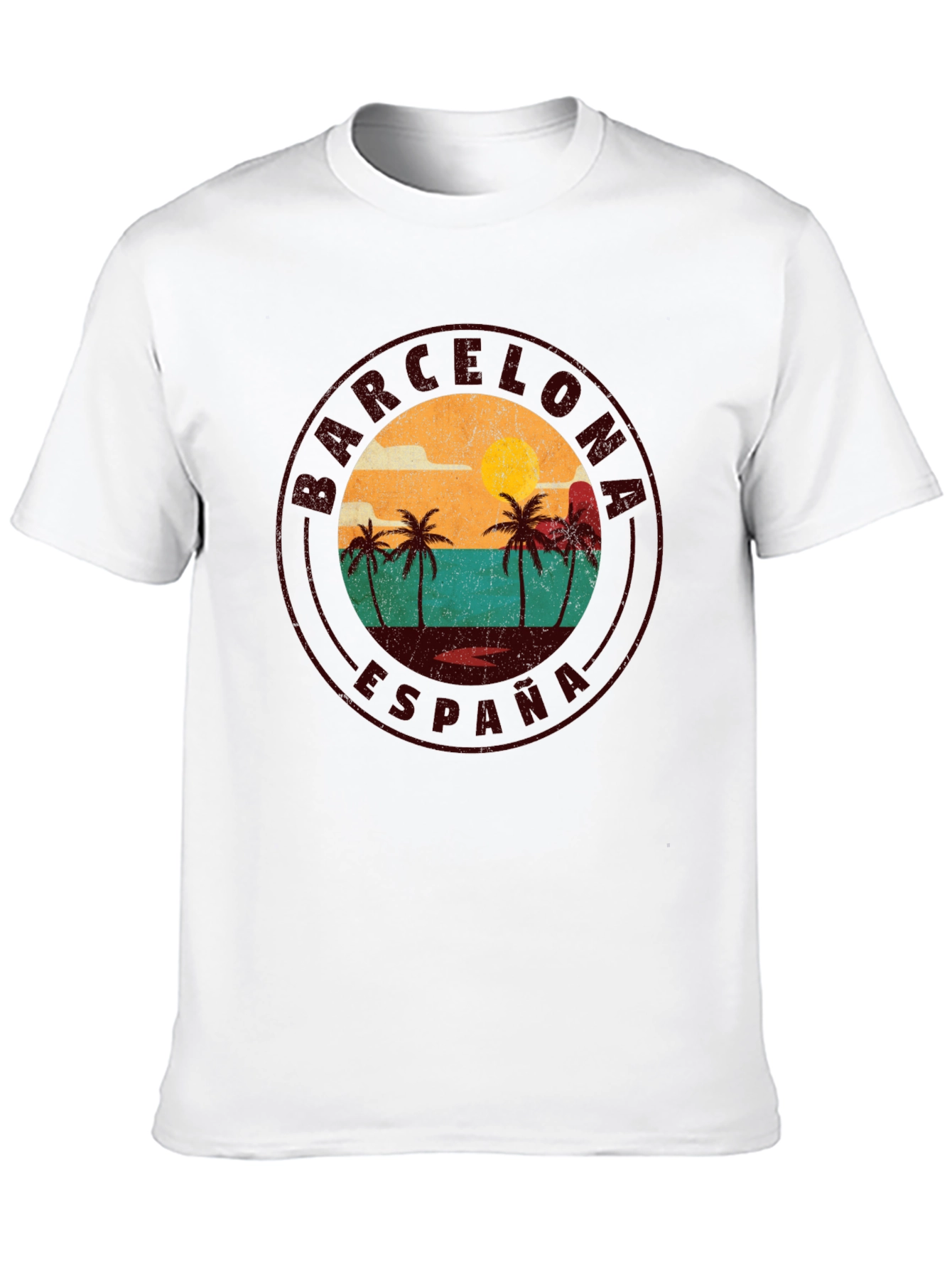 Barcelona España Graphic T-Shirt - Retro Beach Design