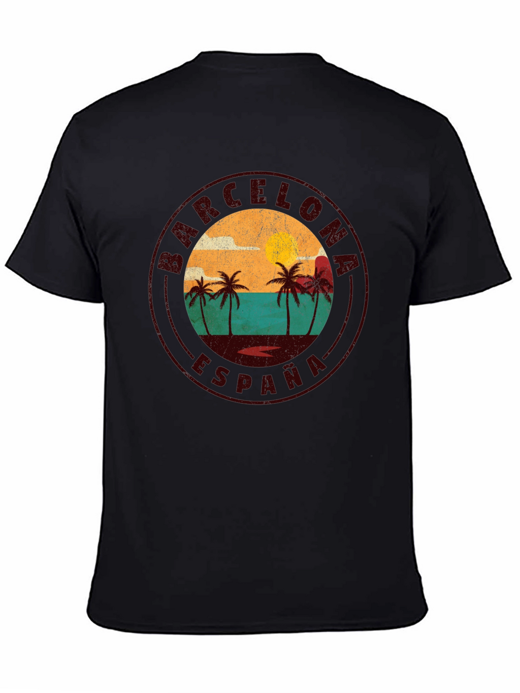 Barcelona España Graphic T-Shirt - Retro Beach Design