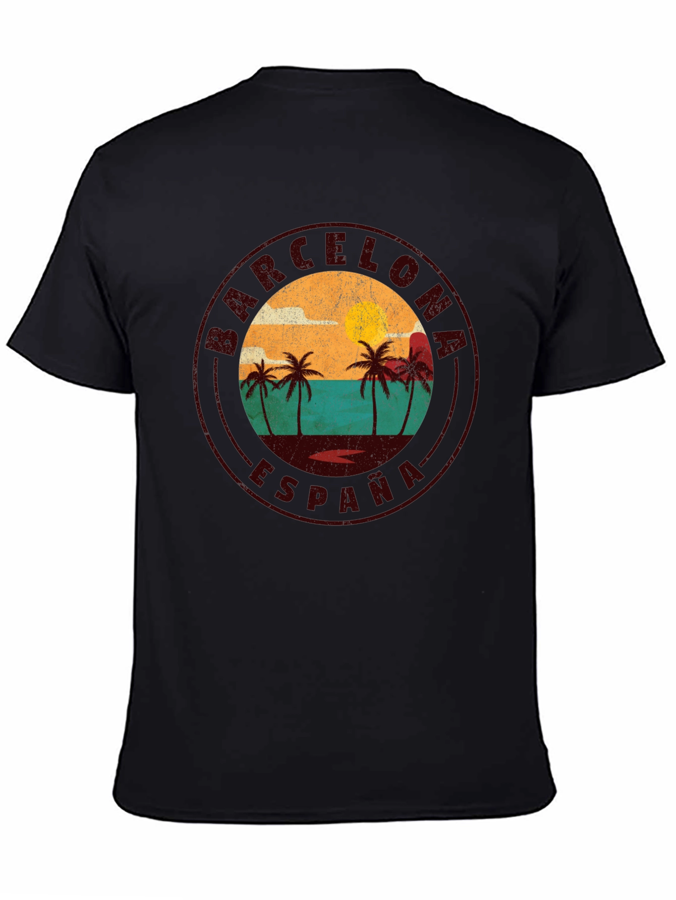 Barcelona España Graphic T-Shirt - Retro Beach Design