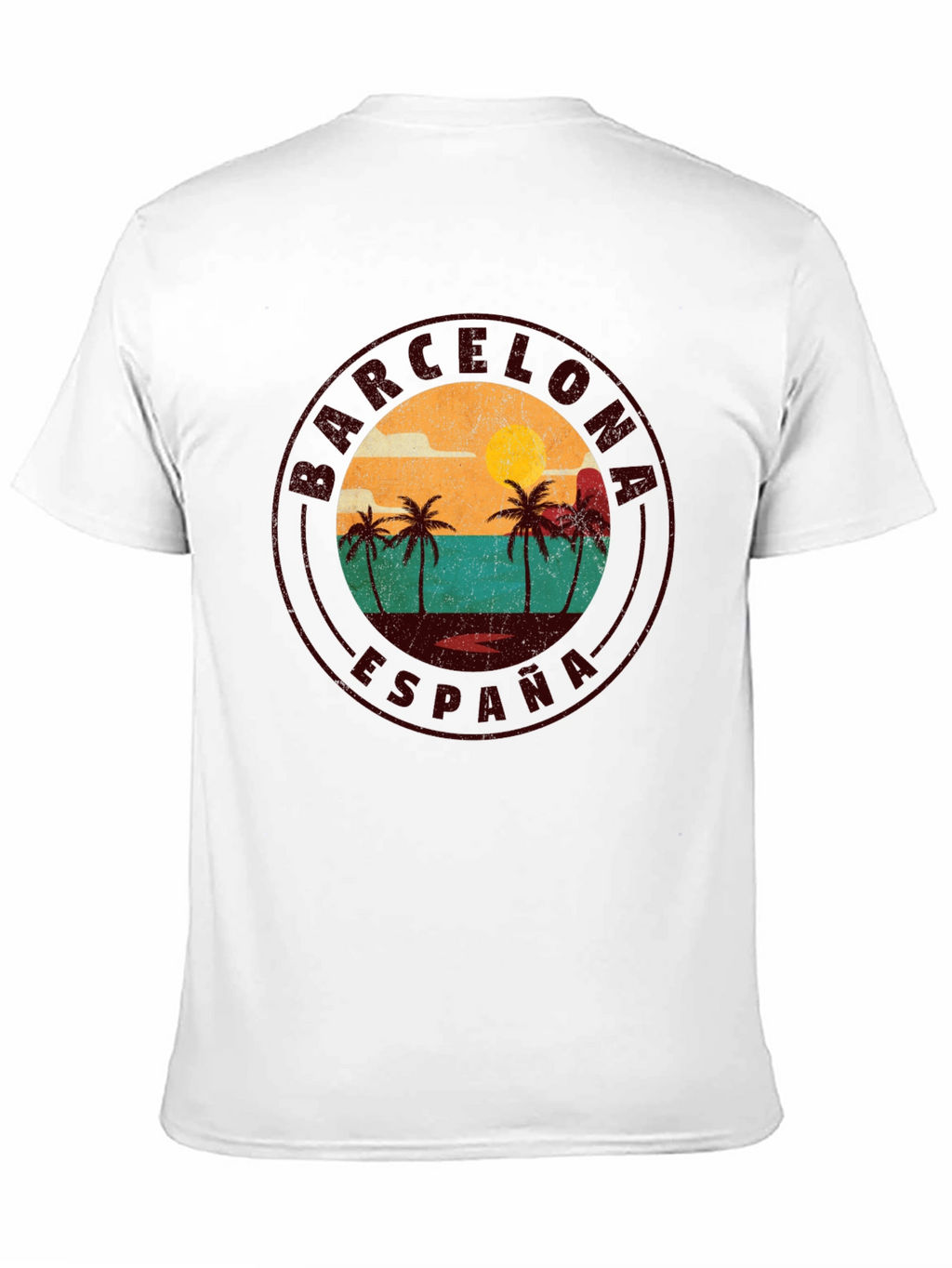 Barcelona España Graphic T-Shirt - Retro Beach Design