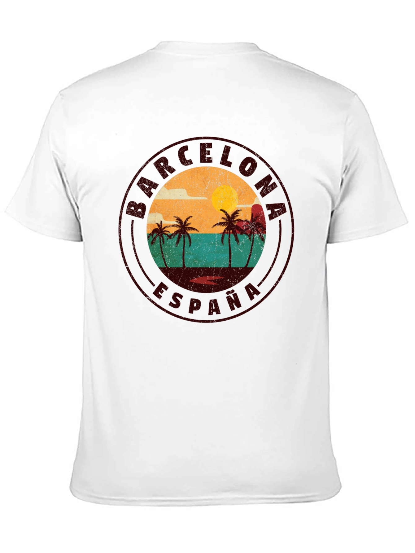 Barcelona España Graphic T-Shirt - Retro Beach Design
