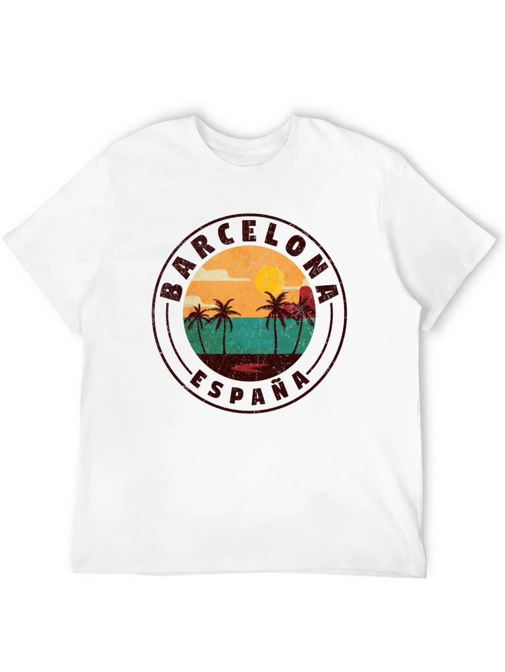 Barcelona España Graphic T-Shirt - Retro Beach Design