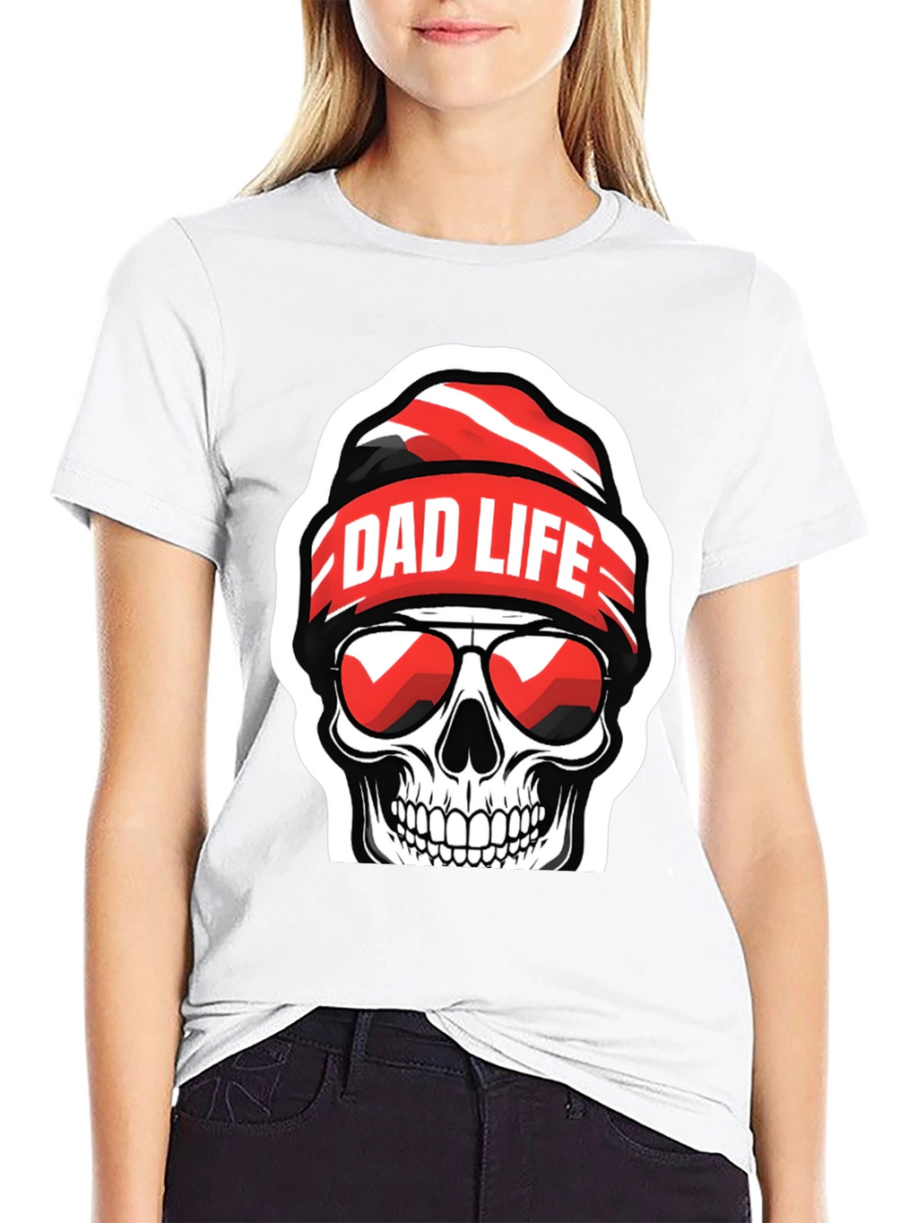 Dad Life Skull Graphic T-Shirt