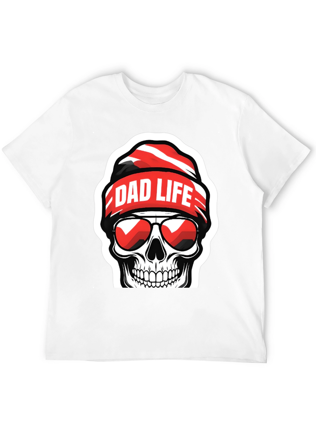 Dad Life Skull Graphic T-Shirt