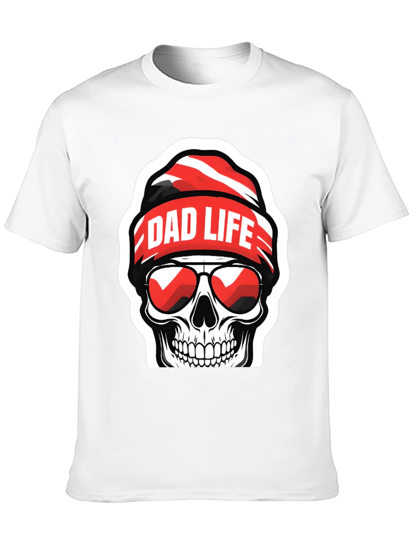 Dad Life Skull Graphic T-Shirt