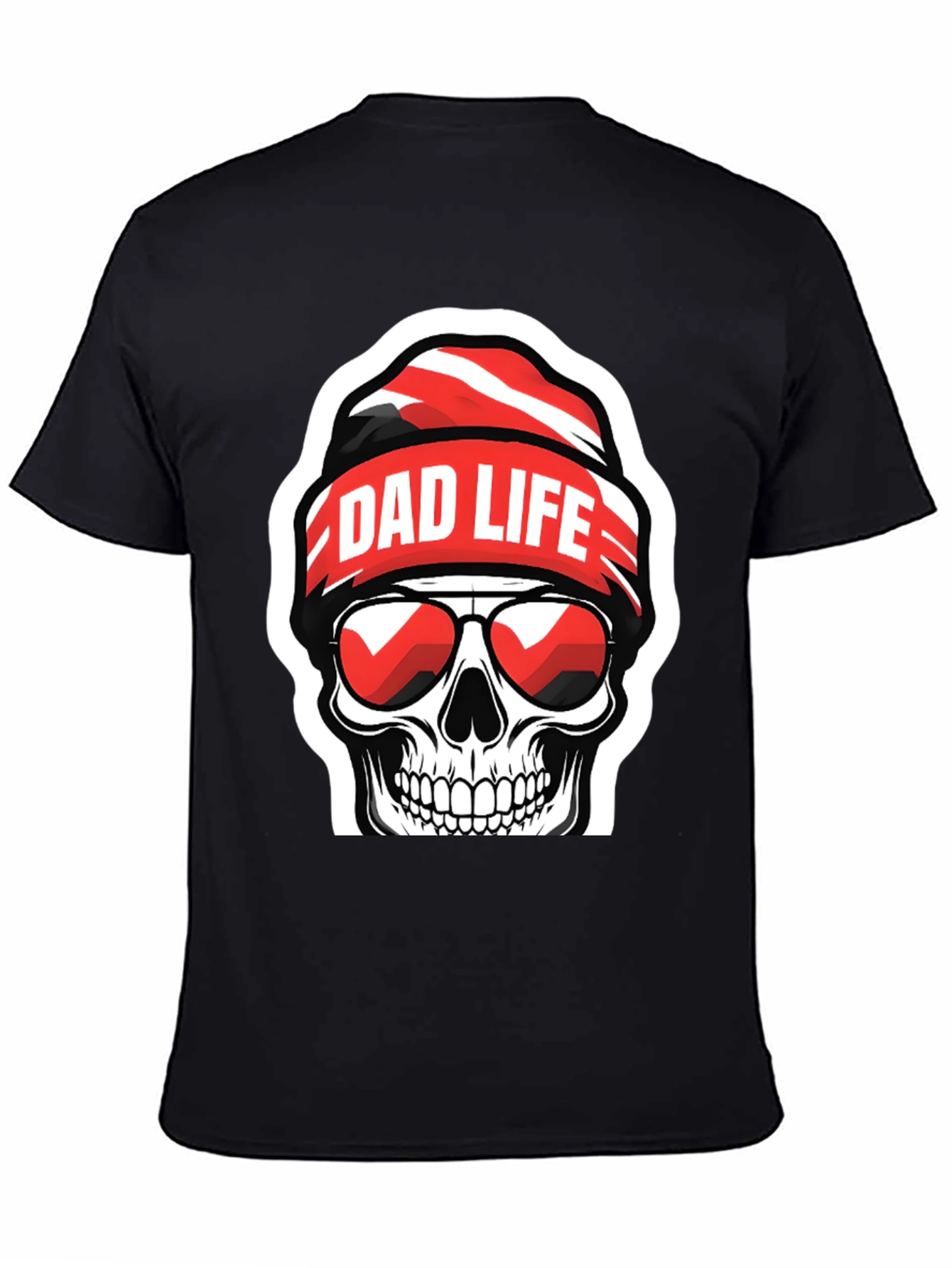 Dad Life Skull Graphic T-Shirt