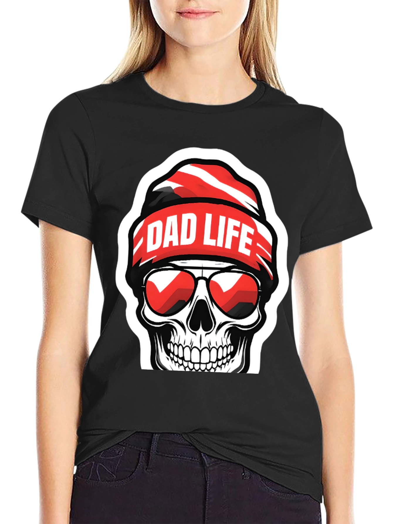 Dad Life Skull Graphic T-Shirt