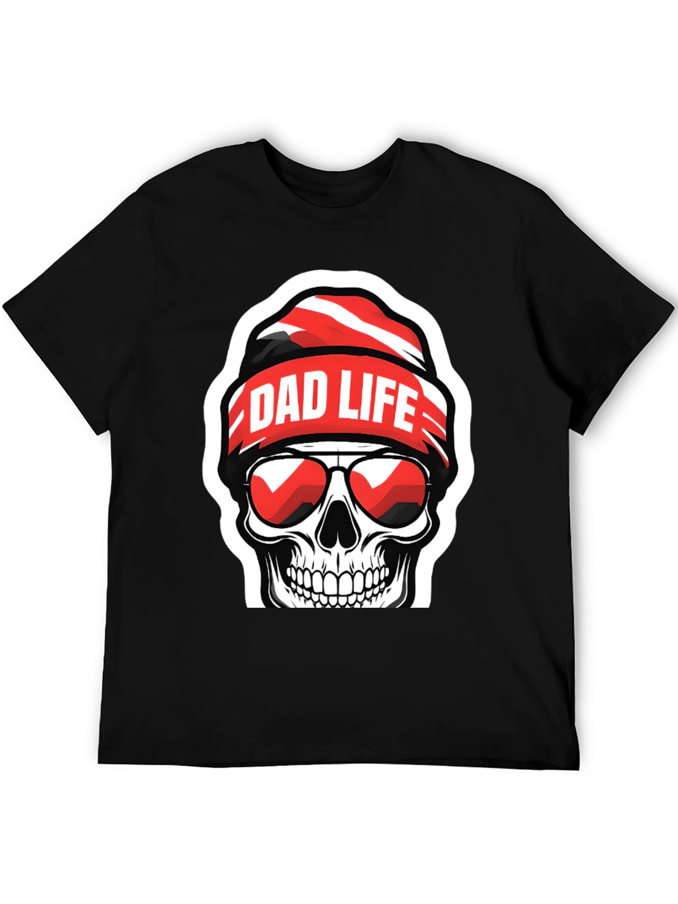 Dad Life Skull Graphic T-Shirt