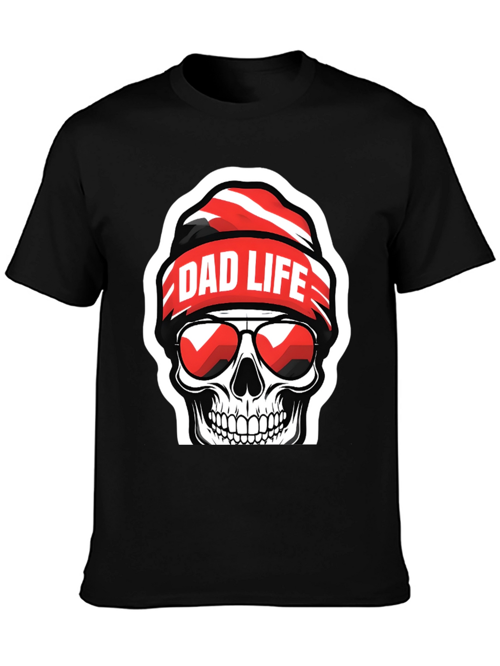 Dad Life Skull Graphic T-Shirt