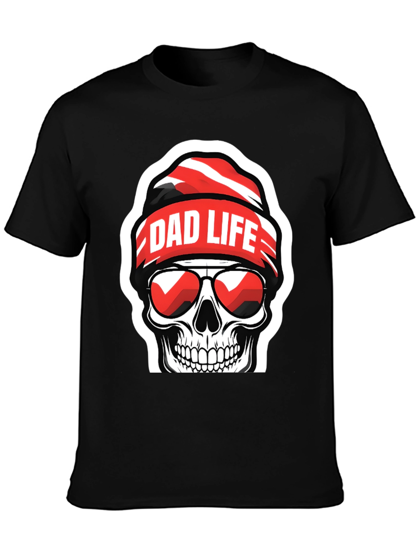 Dad Life Skull Graphic T-Shirt