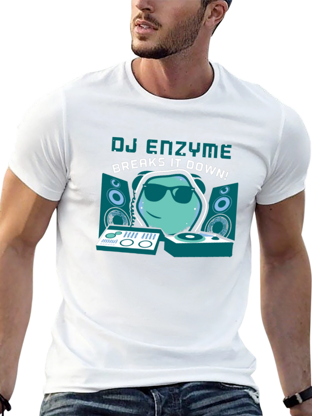 DJ Enzyme Breaks It Down Black T-Shirt
