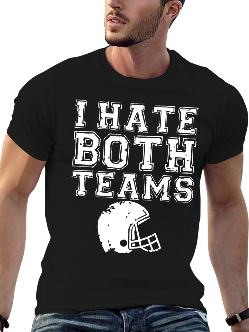 I Hate Both Teams Football T-Shirt