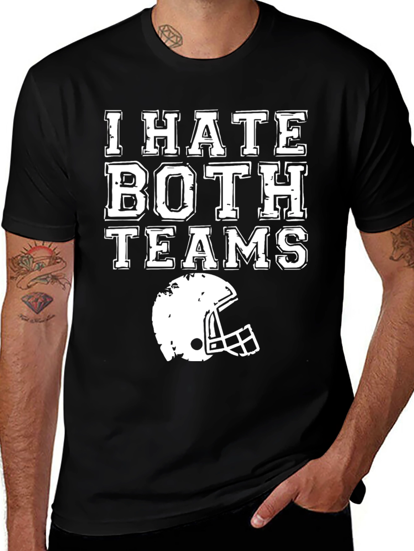 I Hate Both Teams Football T-Shirt