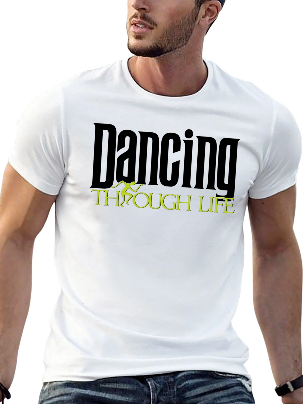 Dancing Through Life Black Graphic Tee