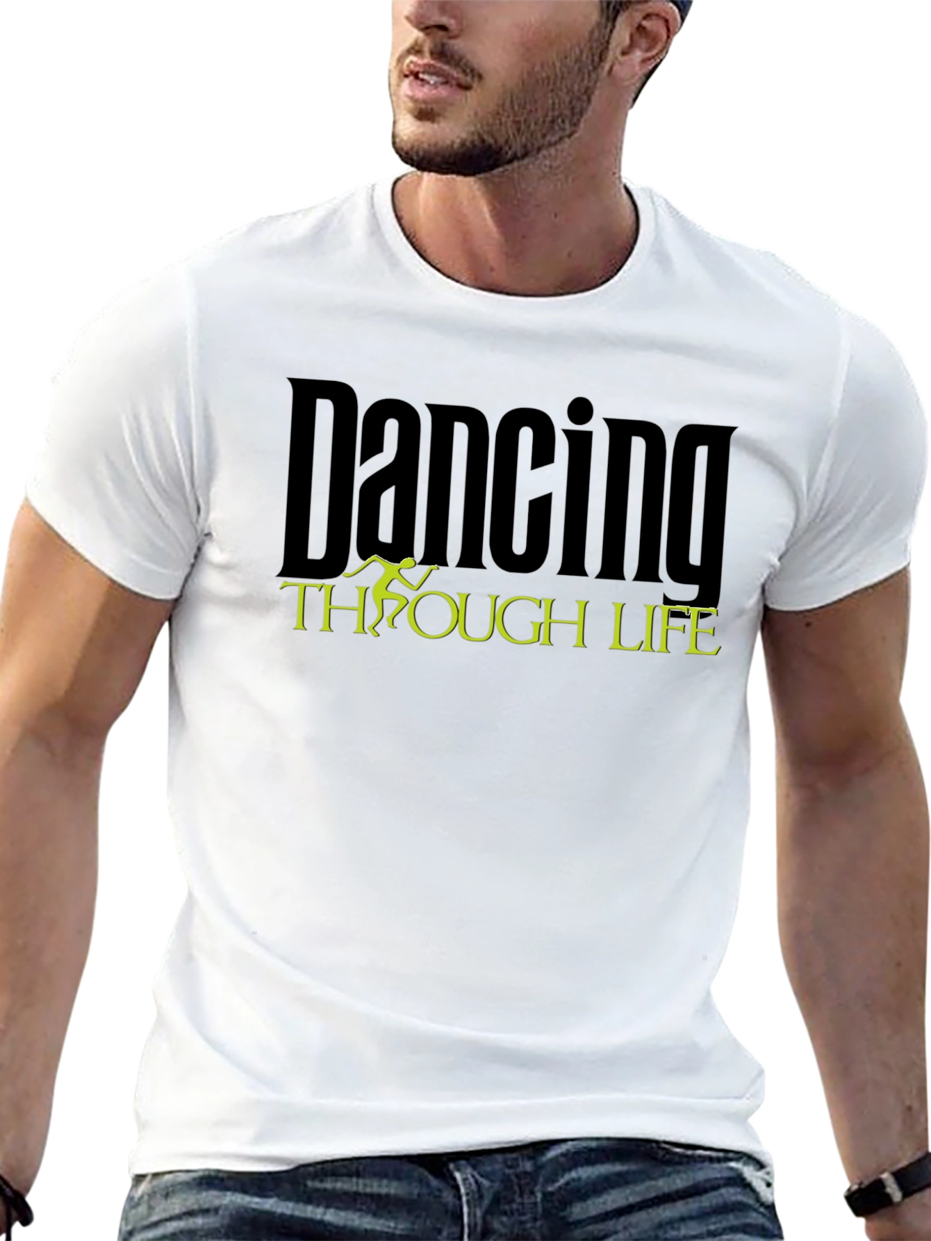 Dancing Through Life Black Graphic Tee