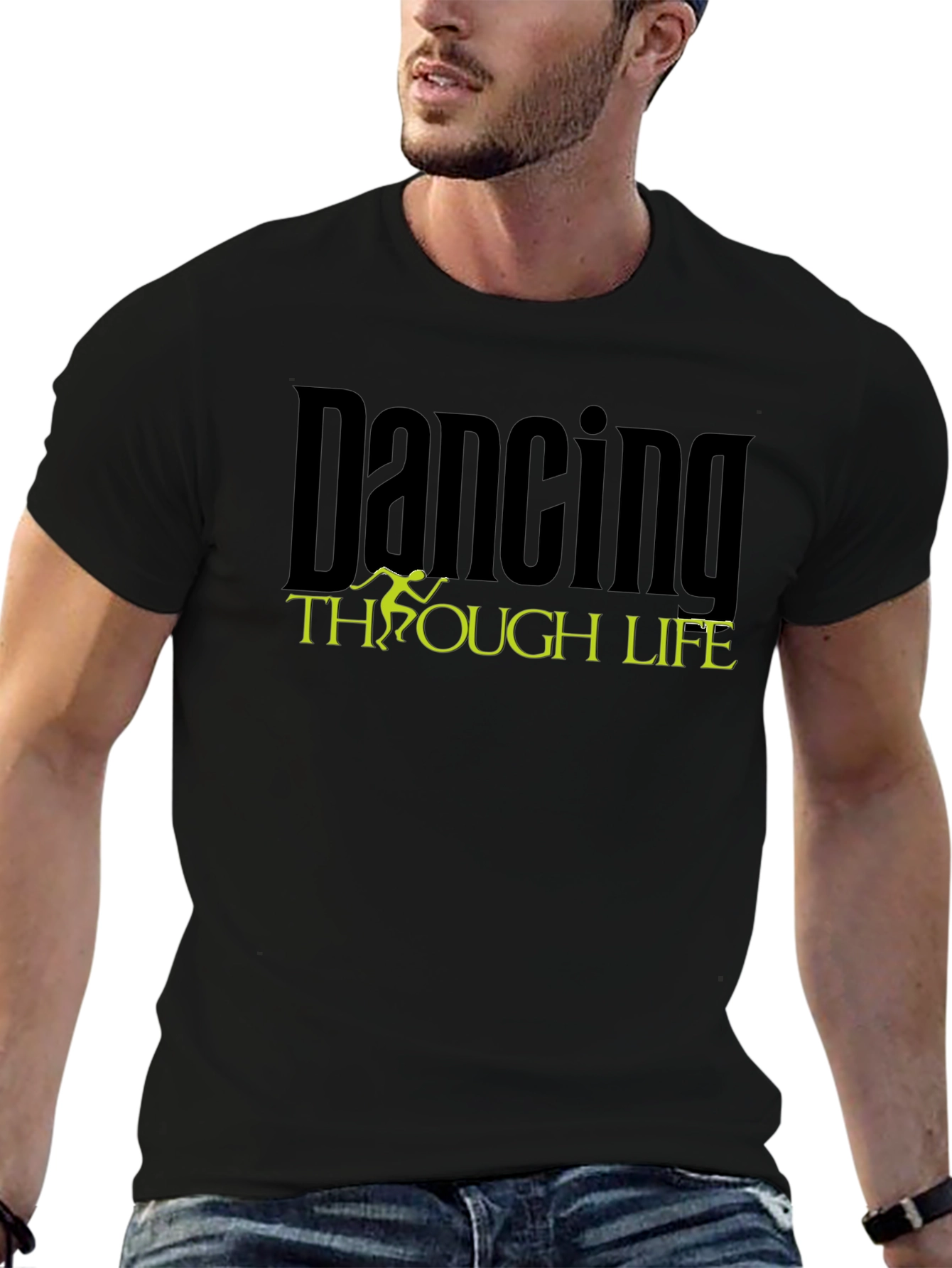 Dancing Through Life Black Graphic Tee