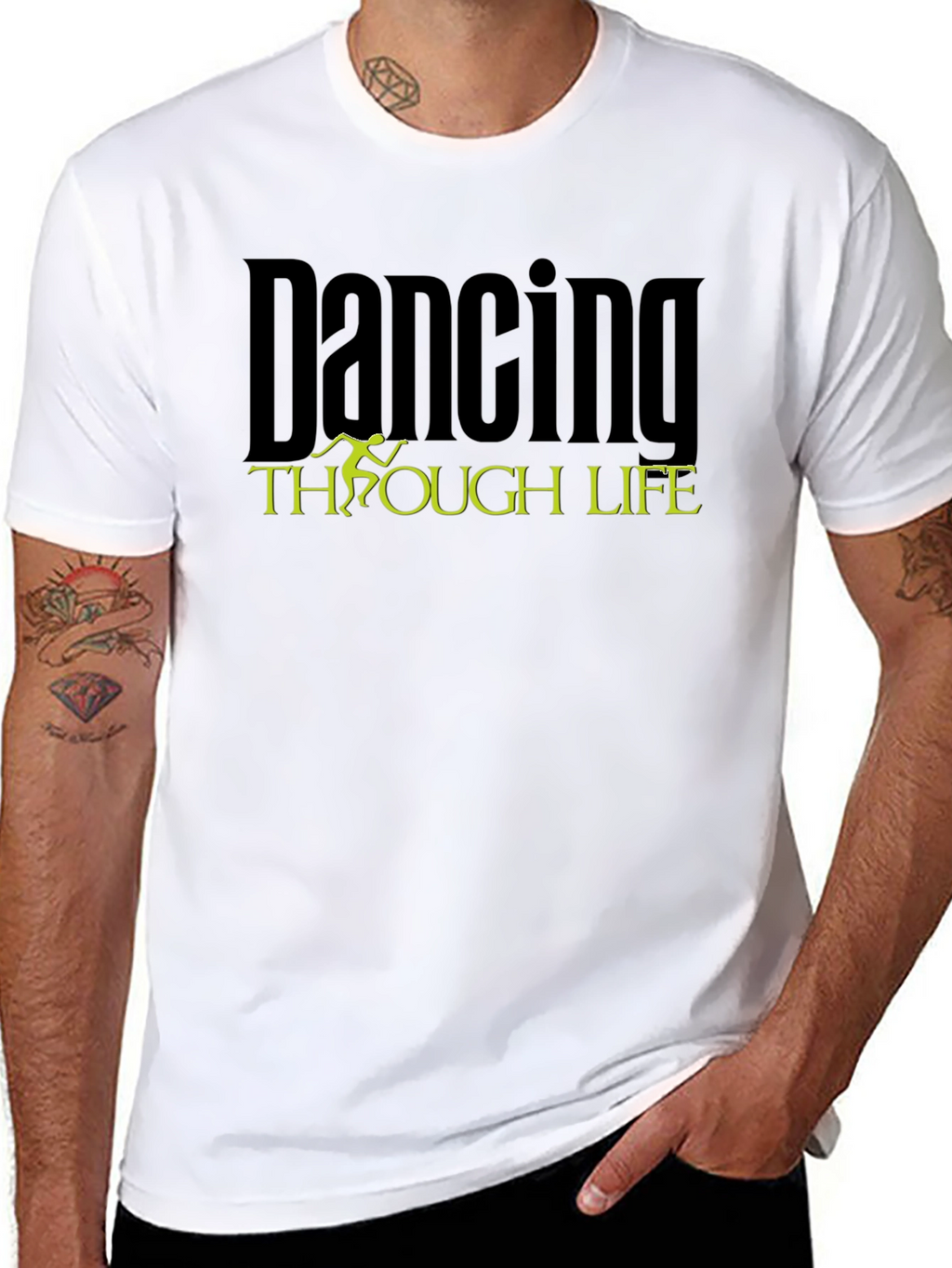 Dancing Through Life Black Graphic Tee