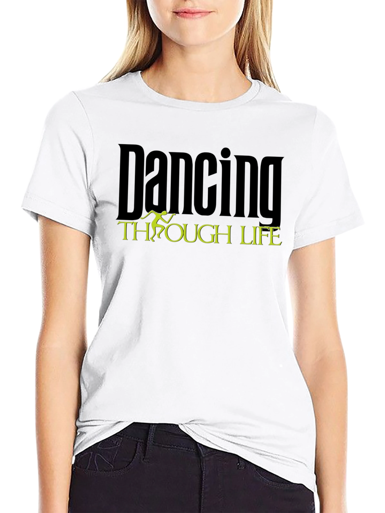 Dancing Through Life Black Graphic Tee