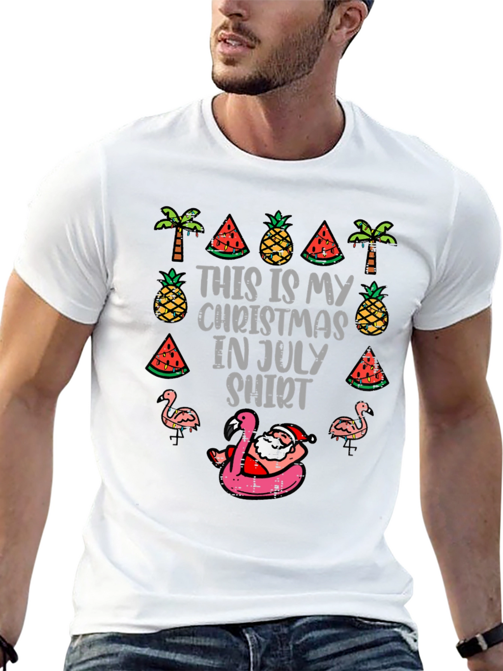 Christmas in July T-Shirt: Santa Summer Fun