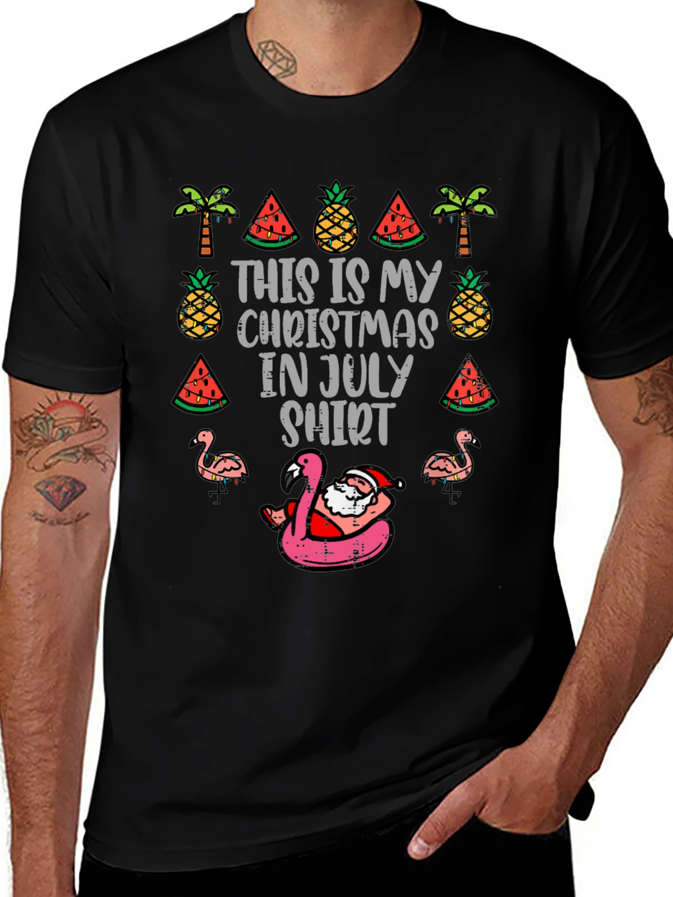 Christmas in July T-Shirt: Santa Summer Fun