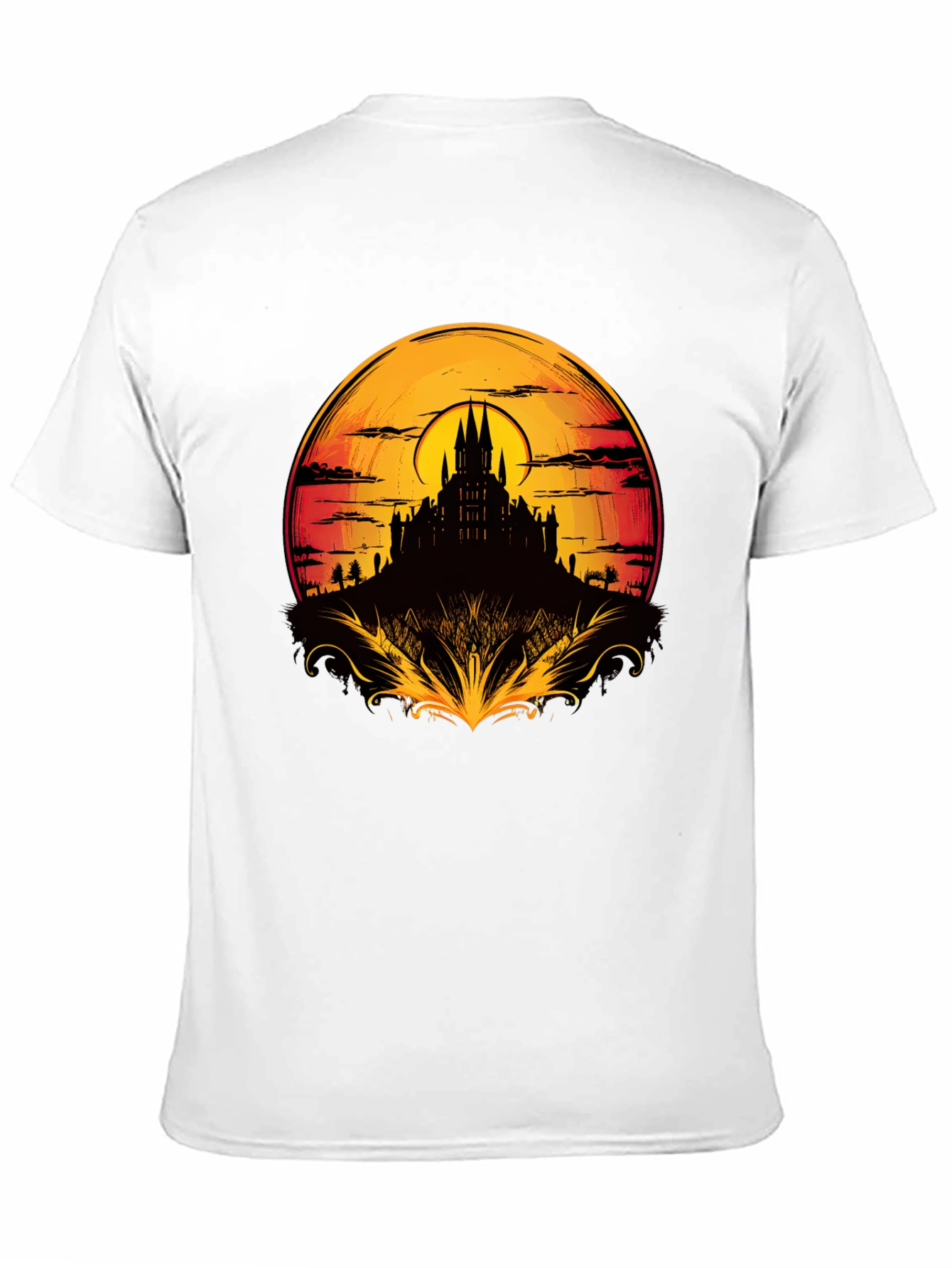 Medieval Castle Sunset Graphic Tee