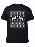 Holiday Deer Christmas Pattern T-Shirt