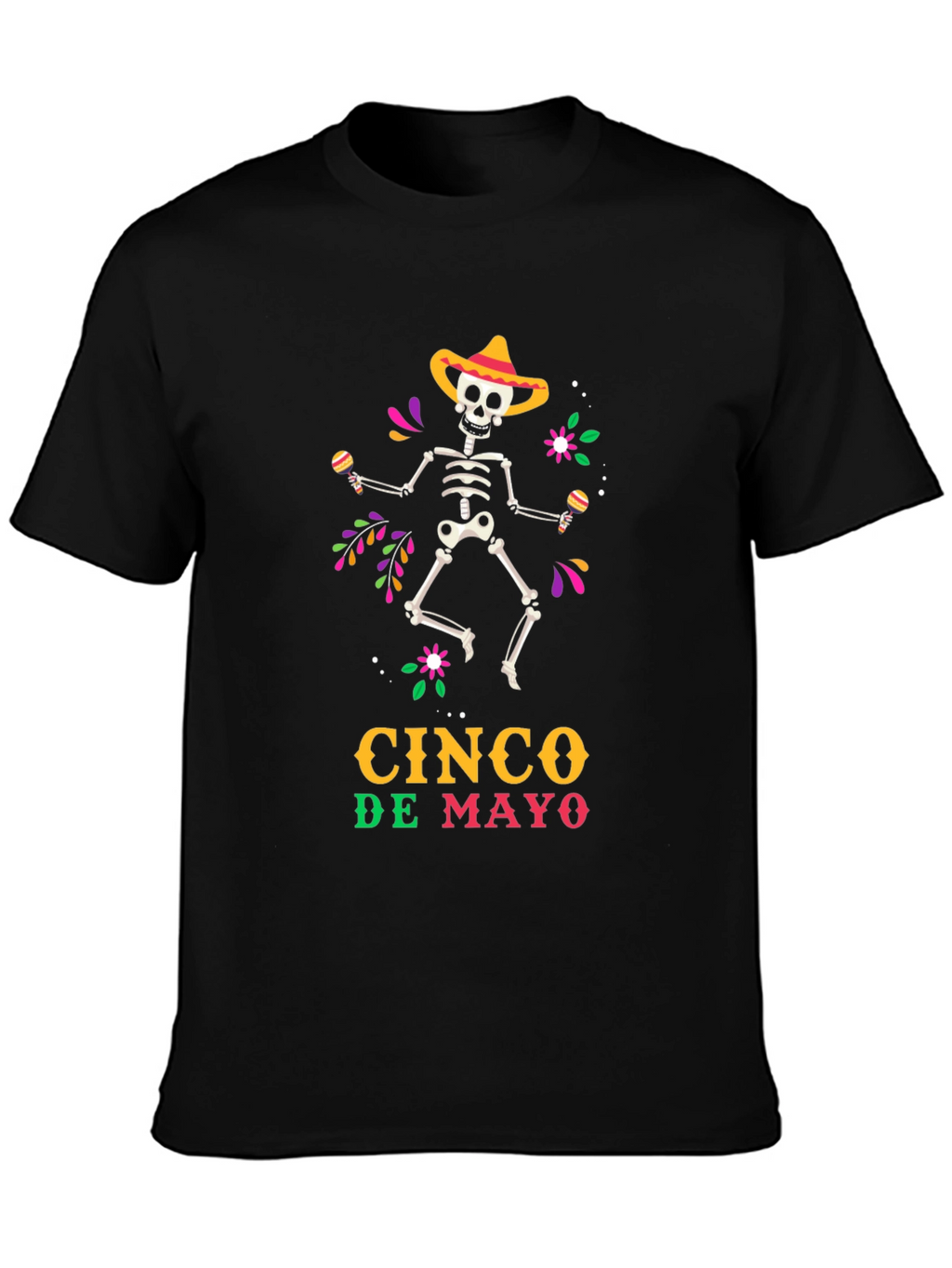 Cinco De Mayo Skeleton Graphic Tee