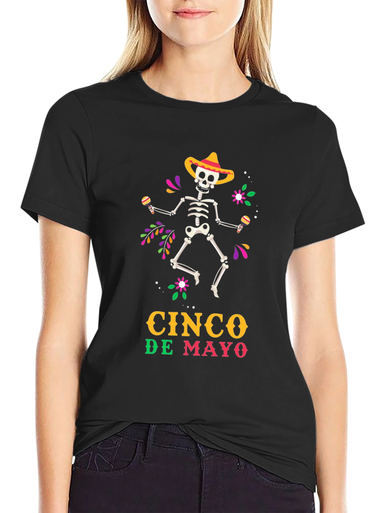 Cinco De Mayo Skeleton Graphic Tee