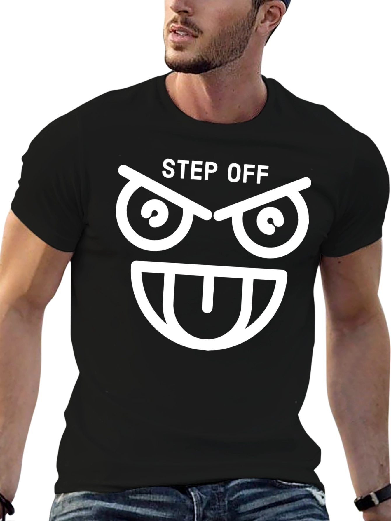 Step Off Graphic Tee - Funny Emoji Shirt